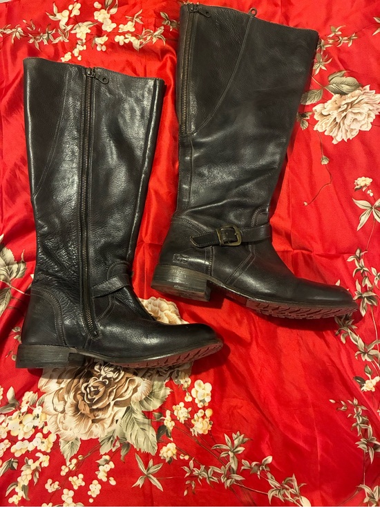 Bed Stu Shoes - WIDE CALF**RARE** Genuine Leather Bed Stu Knee High Grunge Moto Boots